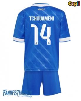 Real Madrid Aurelien Tchouameni #14 Echipament de Fotbal Replică 2025-26 Copii Treilea (+ Șorturi)